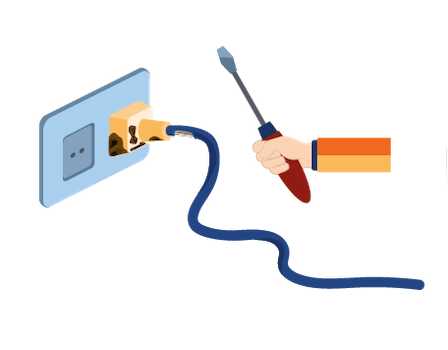 Smeltet elektrisk tilkobling